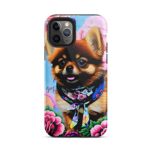 Tough Case for iPhone®, ￼ Pomeranian dog phone case, cell phone case for her, animal, iPhone, case