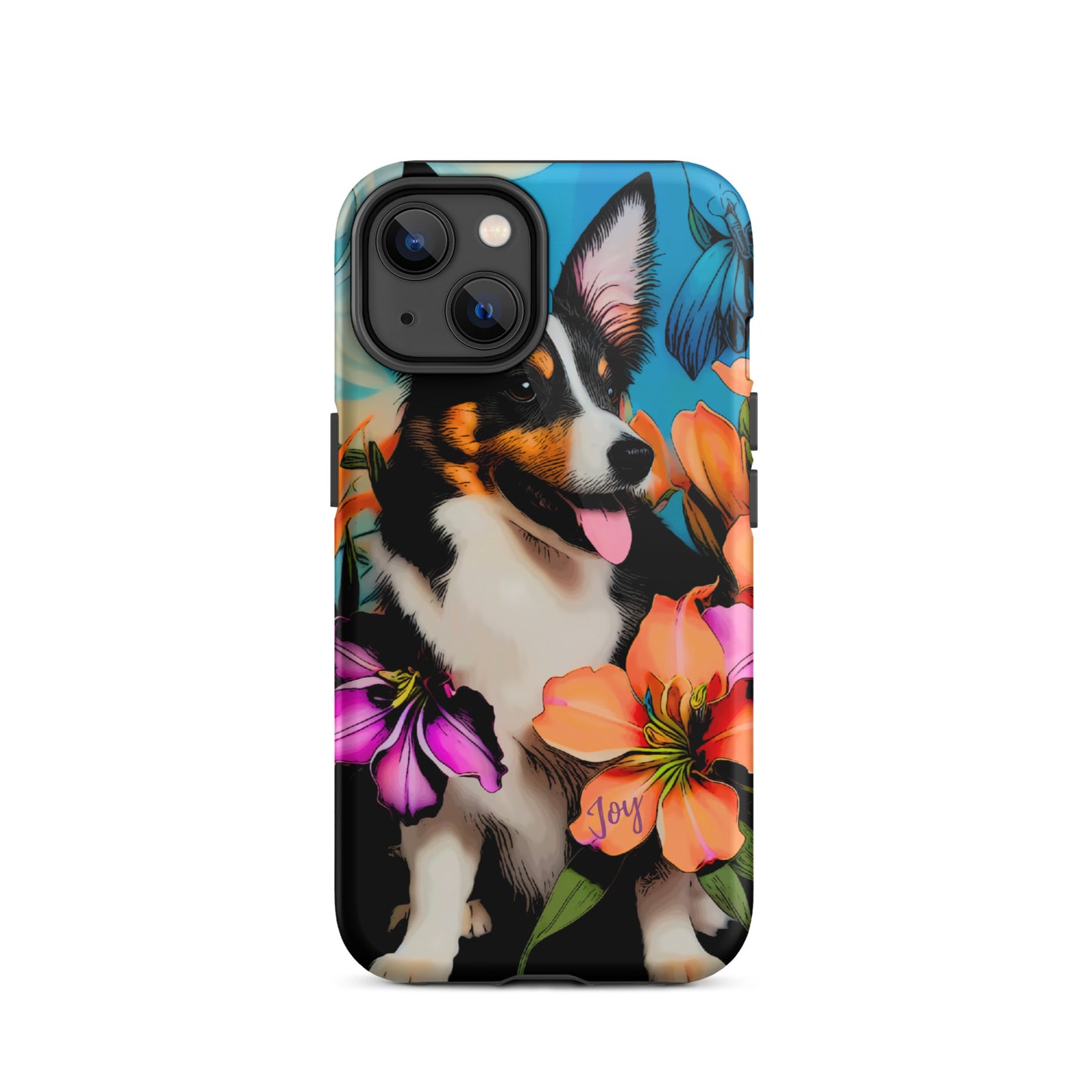 Tough Case for iPhone®, Dog phone case, corgi dog cell phone case for her, animal