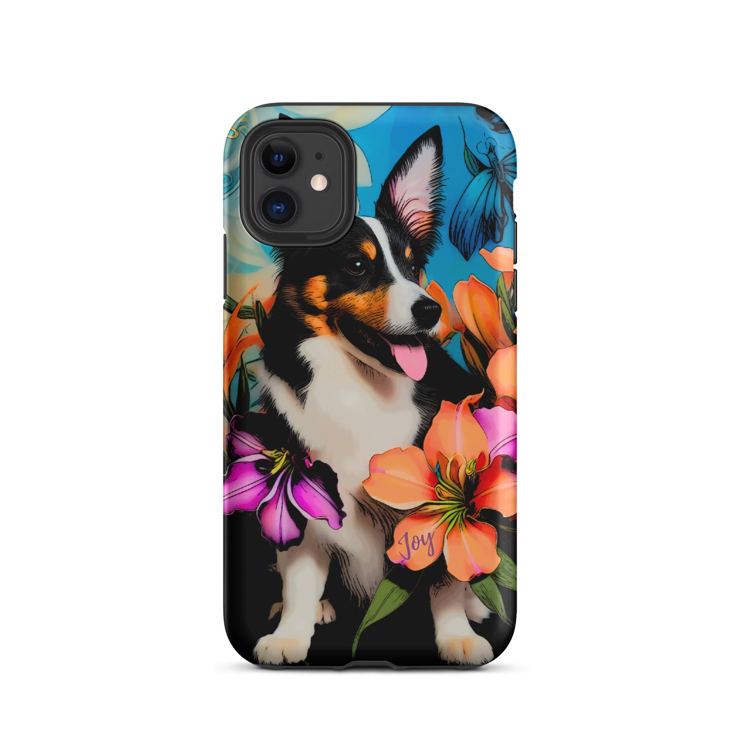 Tough Case for iPhone®, Dog phone case, corgi dog cell phone case for her, animal