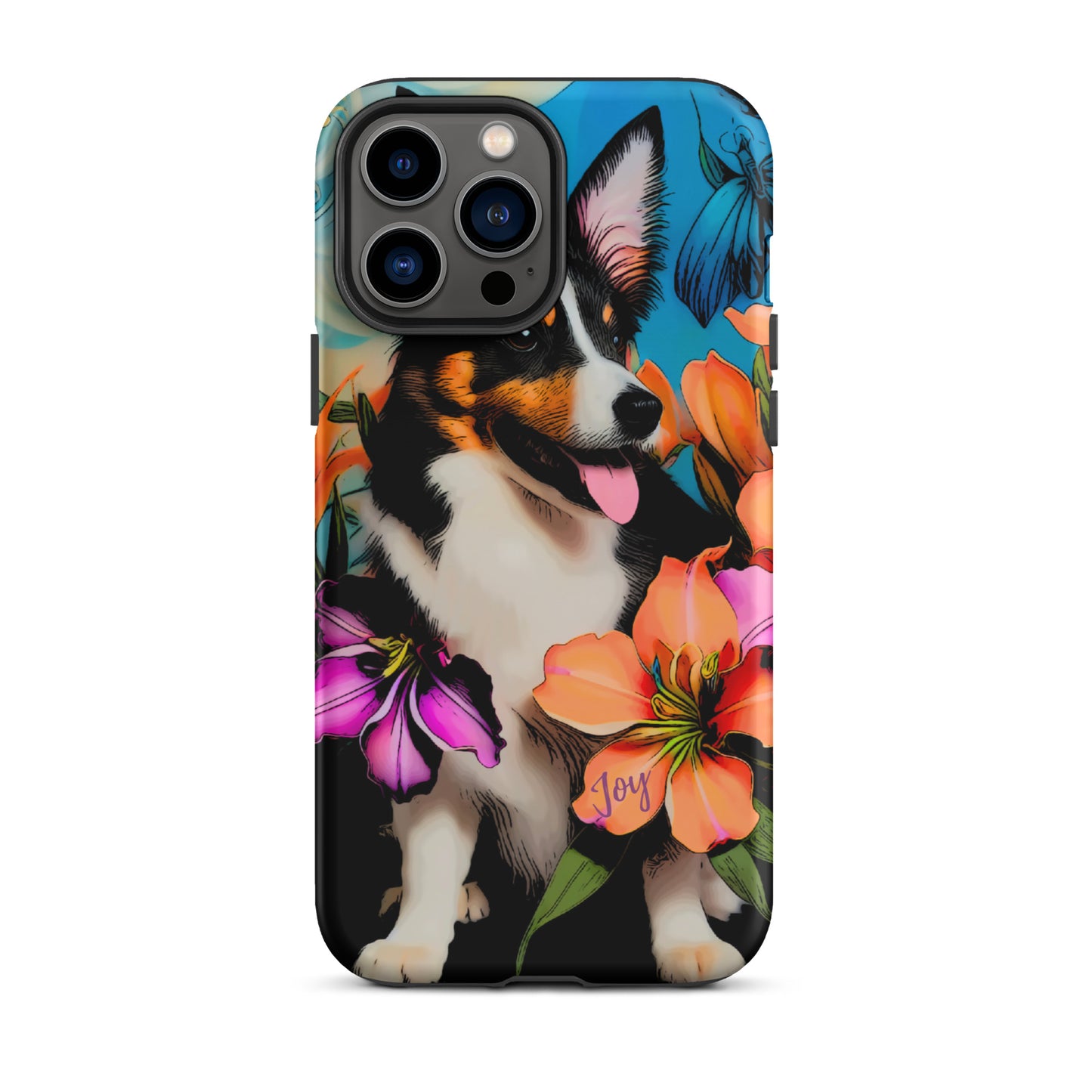 Tough Case for iPhone®, Dog phone case, corgi dog cell phone case for her, animal