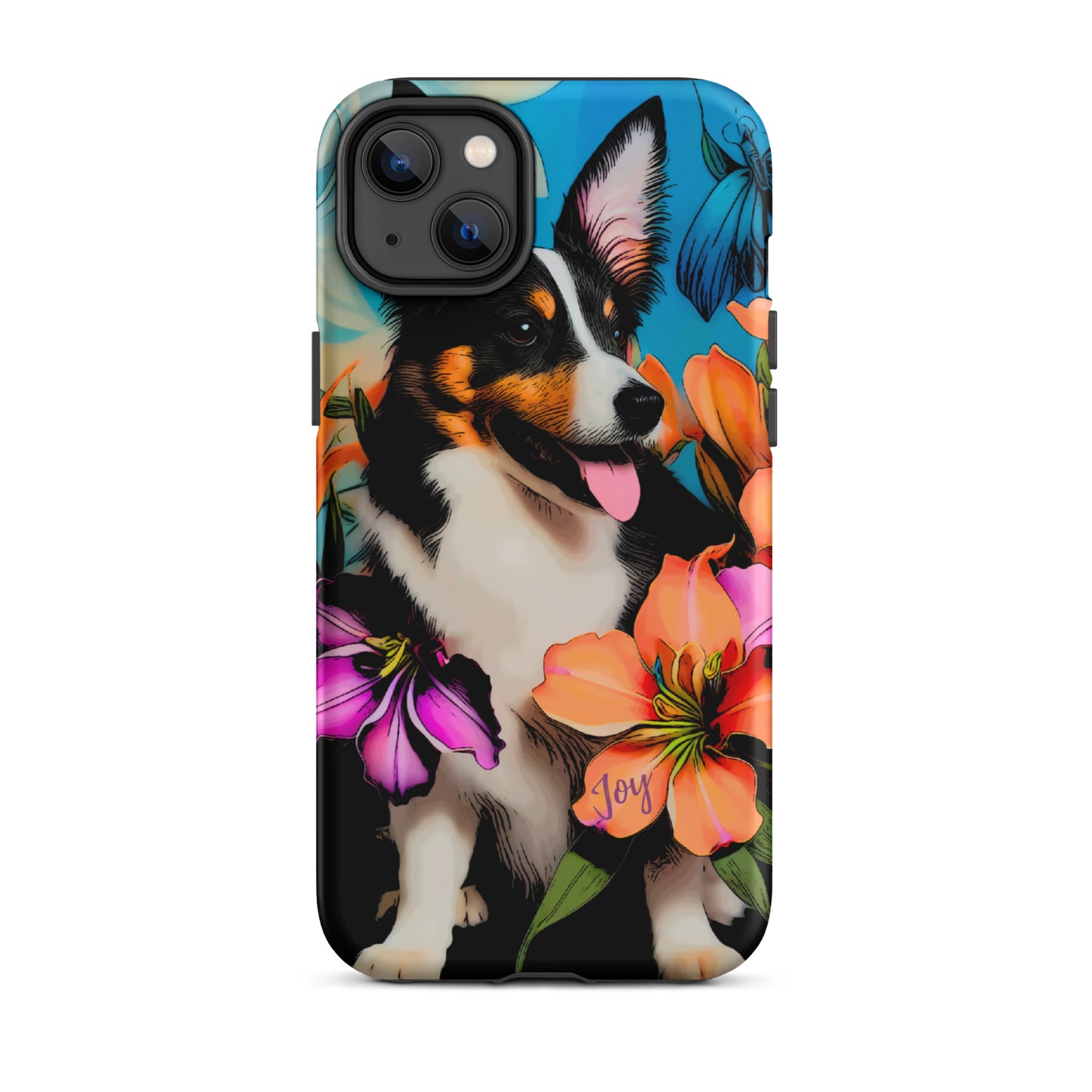 Tough Case for iPhone®, Dog phone case, corgi dog cell phone case for her, animal